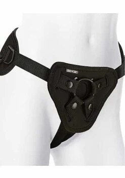 Supreme Harness With Vibrating Plug – Black