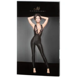 Noir Handmade Wetlook Catsuit Met Kant -Seksspeeltjes Winkel 20290 noir handmade wetlook catsuit med blonder 10 package