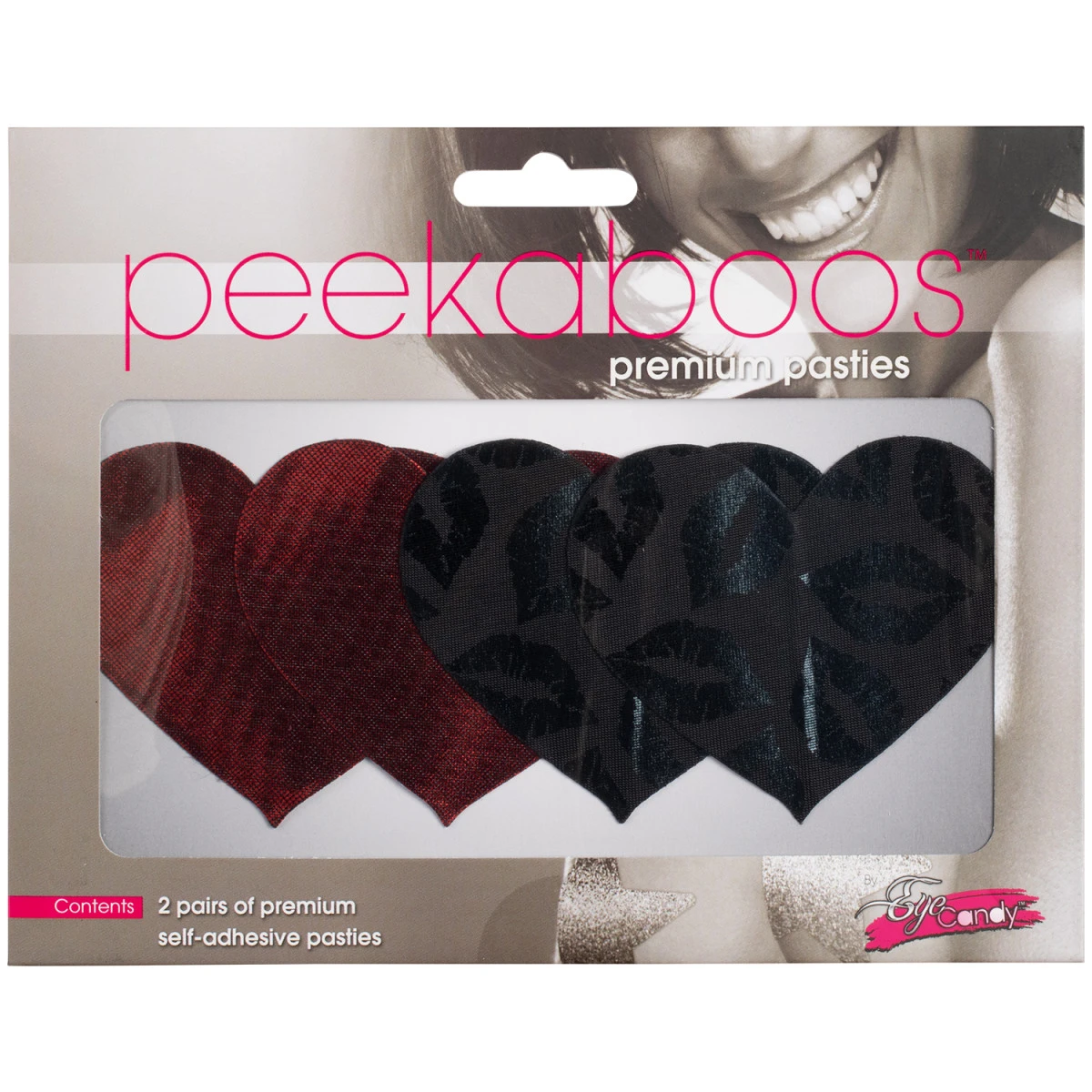 Peekaboos Rode Tepelstickers Hart 2-Pack 4 Peekaboos Rode Tepelstickers Hart 2-Pack - Afbeelding 2