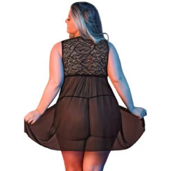 Seksspeeltjes Winkel -Seksspeeltjes Winkel 22984 magic silk fly away babydoll blonde saet plus size 02 q100