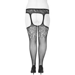 NORTIE Sif Kruisloze Kanten Panty Plus Size -Seksspeeltjes Winkel 23576 nortie sif bundlose blonde strompebukser plus size 03 1