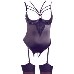 Orion Abierta Fina Body Met Halve Cup En Strass Steentjes -Seksspeeltjes Winkel 24126 abierta fina half cup with rhinestones 01 q100