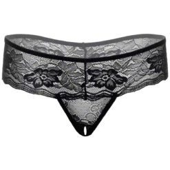 Daring Intimates Jane Thong Panty -Seksspeeltjes Winkel 24705 daring intimates jane black crotchless thong panty 01 q100