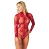 NORTIE Riga Red Kanten Kruisloze Bodystocking 2 NORTIE Riga Red Kanten Kruisloze Bodystocking -Seksspeeltjes Winkel 25635 nortie riga red blonde bundlos bodystocking 01 model q100