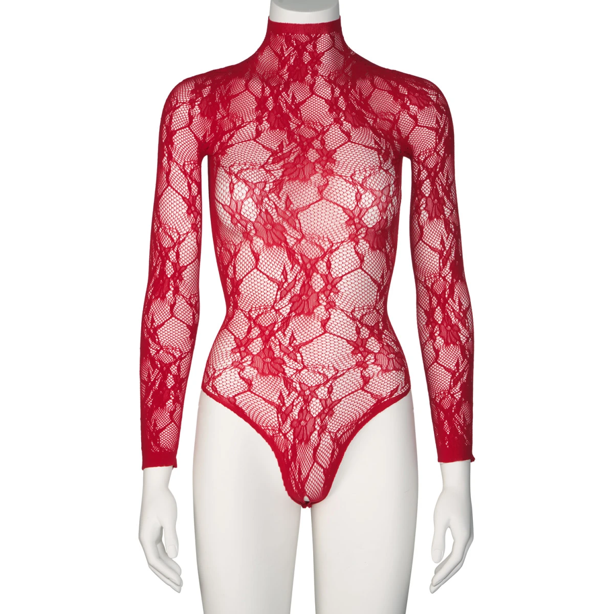 NORTIE Riga Red Kanten Kruisloze Bodystocking 6 NORTIE Riga Red Kanten Kruisloze Bodystocking - Afbeelding 4