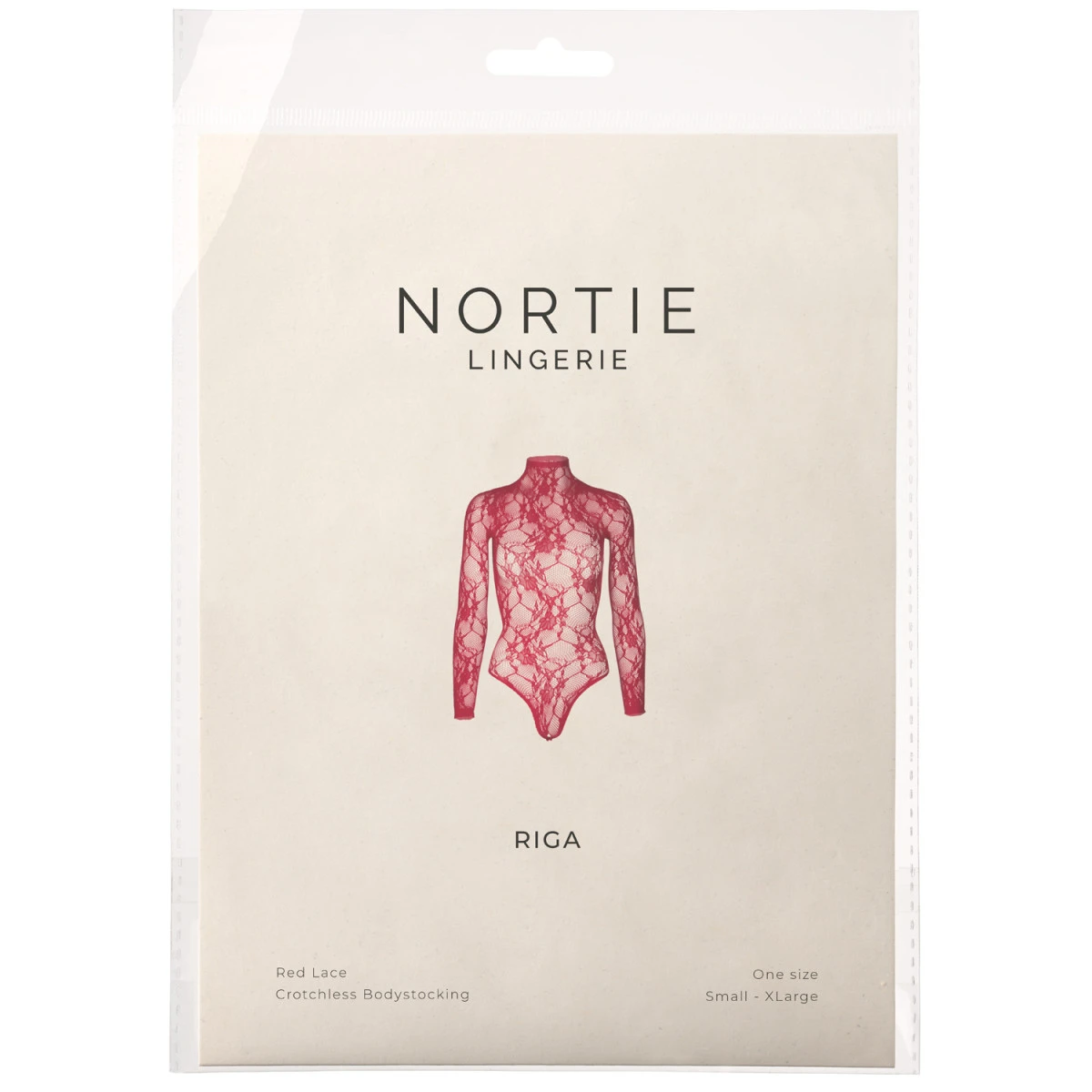 NORTIE Riga Red Kanten Kruisloze Bodystocking 9 NORTIE Riga Red Kanten Kruisloze Bodystocking - Afbeelding 7