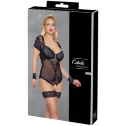 Orion Cottelli Bondage Kruisloos Kanten Body Met Handboeien Plus Size -Seksspeeltjes Winkel 26045 cottelli bondage lace bodystocking with handcuffs plus size 90 pack q100