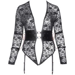 Orion Cottelli Bondage Open Kruis Body Met Lange Mouwen Plus Size -Seksspeeltjes Winkel 26052 cottelli bondage crotchless bodystocking with long sleeves plus size 03 model q100