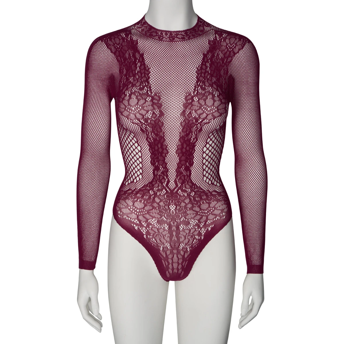 NORTIE Clover Bordeaux Kruisloze Bodystocking 6 NORTIE Clover Bordeaux Kruisloze Bodystocking - Afbeelding 4
