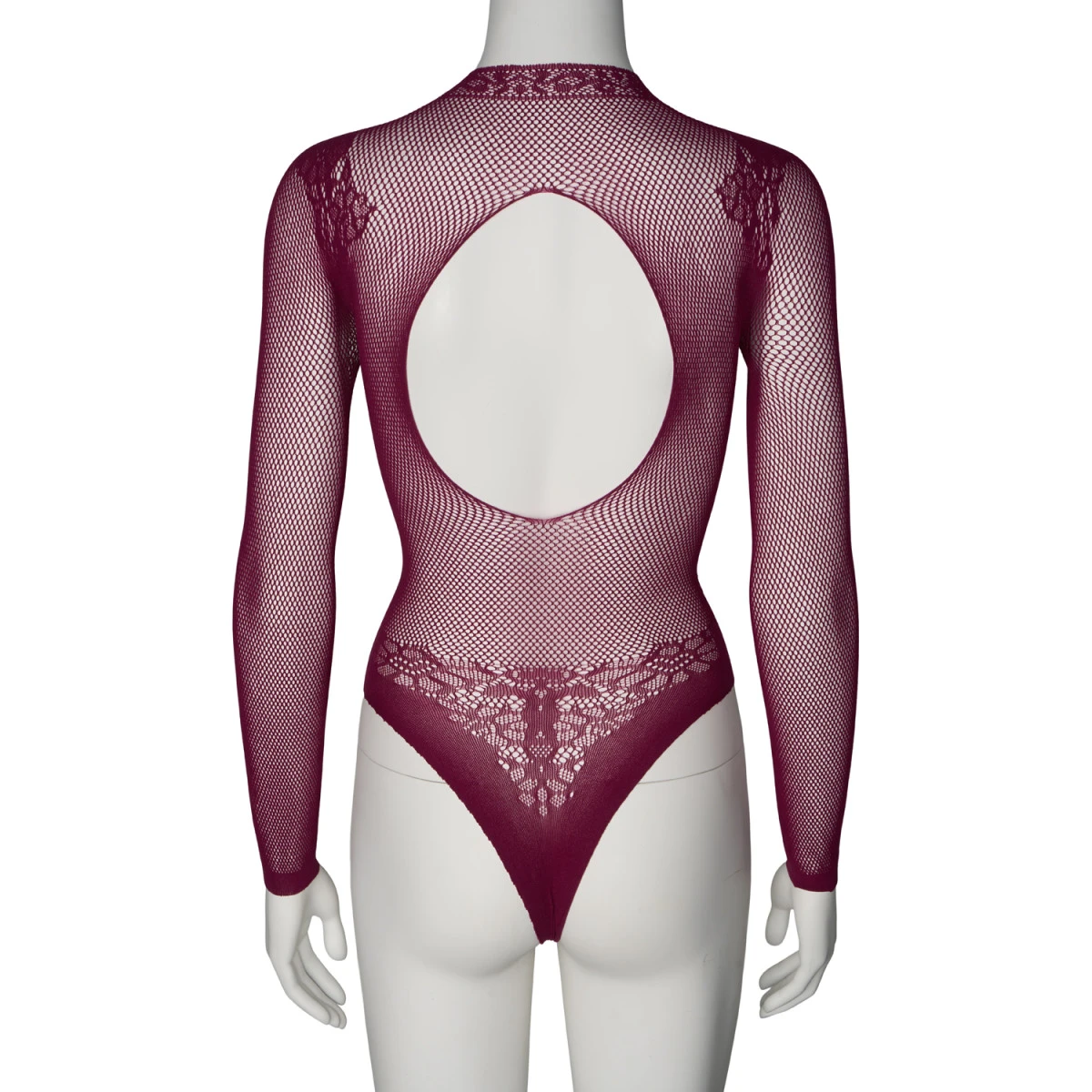 NORTIE Clover Bordeaux Kruisloze Bodystocking 8 NORTIE Clover Bordeaux Kruisloze Bodystocking - Afbeelding 6