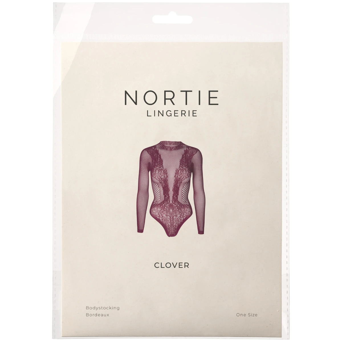 NORTIE Clover Bordeaux Kruisloze Bodystocking 9 NORTIE Clover Bordeaux Kruisloze Bodystocking - Afbeelding 7