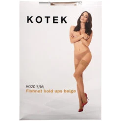 Kotek Beige Visnet Hold-up Kousen -Seksspeeltjes Winkel 28162 kotek beige hold up stockings 90 pack q100