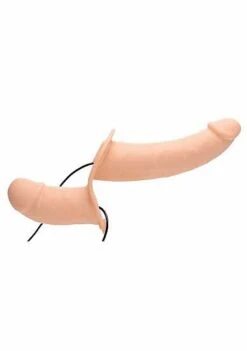 Supreme Pleasure Vibrating Double Ended Dildo W/Harness – Skin