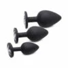 Dirty Words Silcone Anal Plug Set – Black -Seksspeeltjes Winkel AF929 1