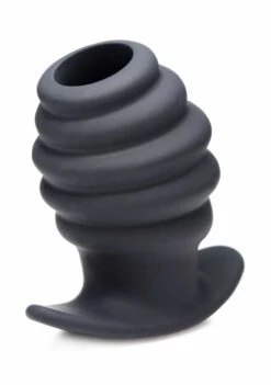 Hive Ass Tunnel 4″ Silicone Ribbed Hollow Anal Plug – Large