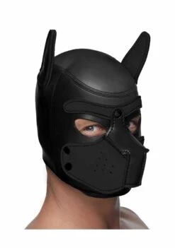 Spike Neoprene Puppy Hood – Black