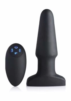 10X Inflatable + Vibrating Silicone Anal Plug