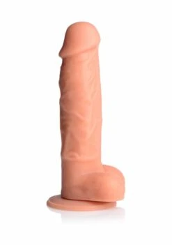 SU Silicone Dildo W/ Balls – Flesh