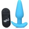 21X Vibrating Silicone Butt Plug With Remote Control – Blue -Seksspeeltjes Winkel AG563 BLUE 1