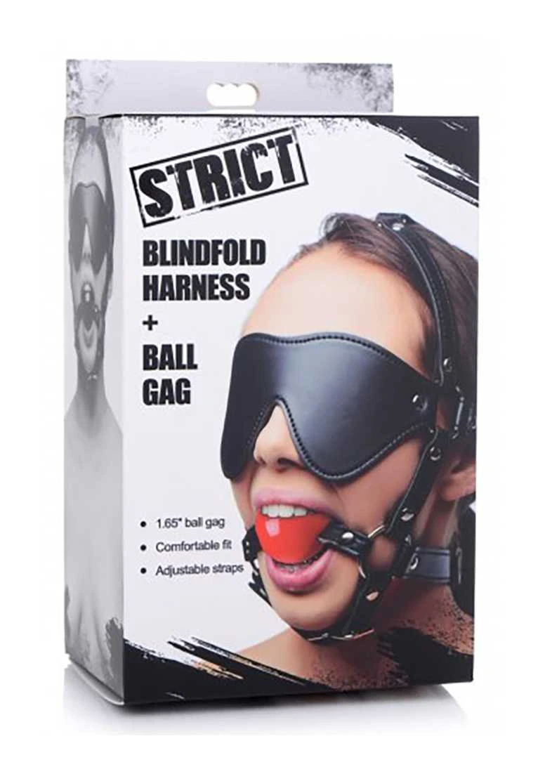 ST Blindfold Harness With Ball Gag 3 ST Blindfold Harness With Ball Gag