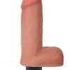 6 Inch Vibrating Dong With Balls – Flesh