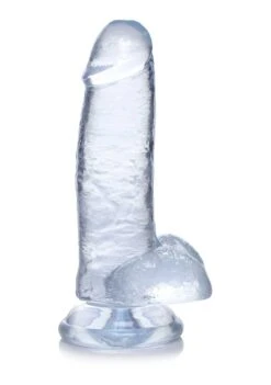 7 Inch C-Thru Dong With Balls – Clear