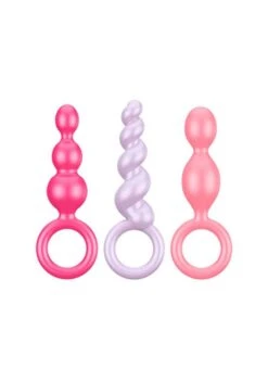 Satisfyer Booty Call Plugs Set Of 3 – Pink/Purple/Red