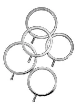 ElectraStim Solid Metal Cock Ring Set 5 Sizes