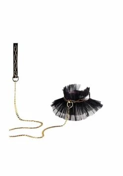 Leather Thorn Choker&Chain Lead