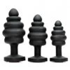 Mistress – Heart Silicone Butt Plug Set- Black -Seksspeeltjes Winkel IS109 1