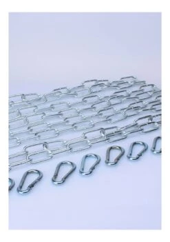 KIT 4 X 120 Cm Large Link Chain + 8 Carabiners
