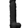Silicone Dildo With Balls – Black – 22.8 Cm -Seksspeeltjes Winkel REA077BLK 1 1
