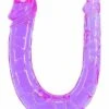 Seven Creations Twin Head Jelly Penis Dong – Purple -Seksspeeltjes Winkel SC F0090P9SPGC 1 1