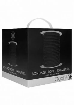 Ouch! Bondage Touw 100 Meter - Zwart -Seksspeeltjes Winkel bondage touw 100 meter zwart verpakt