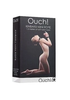 Ouch! Kinbaku Mini Touw 1,5 Meter - Zwart