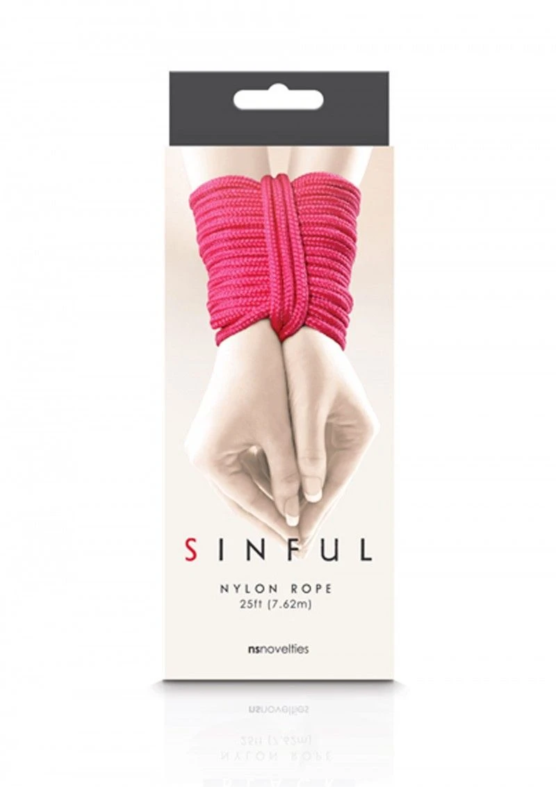 Nylon Bondage Touw - Roze 7,62 Meter 4 Nylon Bondage Touw - Roze 7,62 Meter - Afbeelding 2