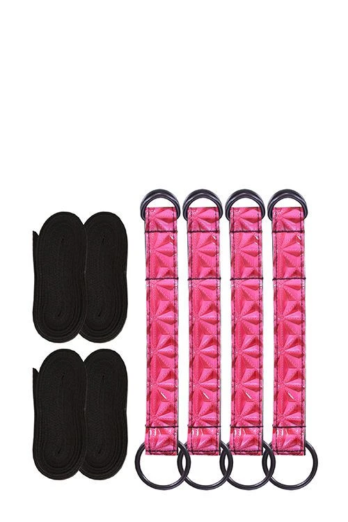 Sinful Bed Restraint Straps - Roze 3 Sinful Bed Restraint Straps - Roze